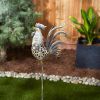 Accent Plus Vintage-Look Metal Rooster Garden Stake