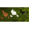 Accent Plus Chicken Family Black Metal Garden Stake Set