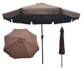 10ft Patio Umbrella Market Table Round Umbrella Outdoor Garden Umbrellas with Crank and Push Button Tilt for Pool Shade Outside RT