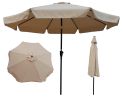 10 ft Patio Umbrella Market Table Round Umbrella Outdoor Garden with Crank and Push Button Tilt for Garden Deck Backyard Pool Shade Outside RT