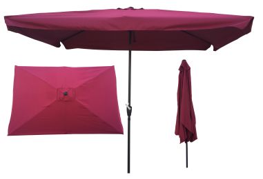 10 x 6.5ft Rectangular Patio Outdoor Market Table Umbrellas with Crank and Push Button Tilt for Garden Pool Shade Swimming Pool Market RT