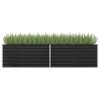 vidaXL Garden Raised Bed Anthracite 126"x31.5"x30.3" Galvanized Steel