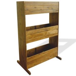 vidaXL 3-Tier Garden Raised Bed Solid Acacia Wood