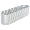 vidaXL Garden Raised Bed 126"x31.5"x31.9" Galvanized Steel Silver