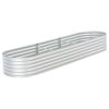 vidaXL Garden Raised Bed 126"x31.5"x17.3" Galvanized Steel Silver