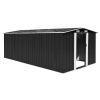 vidaXL Garden Shed 101.2"x192.5"x71.3" Metal Anthracite