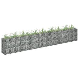 vidaXL Gabion Raised Bed Galvanized Steel 141.7"x11.8"x23.6"