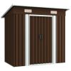 vidaXL Garden Storage Shed Brown 76.4"x47.6"x71.3" Steel