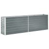 vidaXL Garden Raised Bed Galvanized Steel 94.5"x15.7"x30.3" Gray