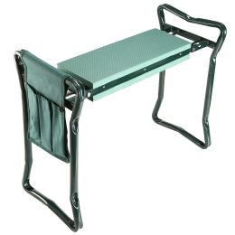 Foldable Garden Kneeler Seat with Kneeling Soft Cushion Pad Tools Pouch Portable Gardener