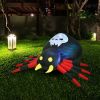 6.5 Feet Inflatable Halloween Spider with Rotatable LED Light