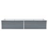 vidaXL Garden Raised Bed Galvanized Steel 94.5"x31.5"x17.7" Gray