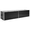 vidaXL Garden Raised Bed Anthracite 126"x31.5"x30.3" Galvanized Steel