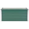 vidaXL Garden Raised Bed Galvanized Steel 39.4"x15.7"x17.7" Green