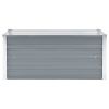 vidaXL Garden Raised Bed Galvanized Steel 39.4"x15.7"x17.7" Gray