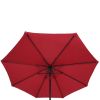 Free shipping 9FT Central Umbrella Waterproof Folding Sunshade for Garden, Backyard, Pool and Deck, Wine Red YJ