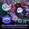 6.5 Feet Inflatable Halloween Spider with Rotatable LED Light