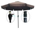 10ft Patio Umbrella Market Table Round Umbrella Outdoor Garden Umbrellas with Crank and Push Button Tilt for Pool Shade Outside RT