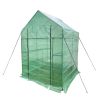 Mini Walk-in Greenhouse Indoor Outdoor -2 Tier 8 Shelves- Portable Plant Gardening Greenhouse (56L x 56W x 76H Inches); Grow Plant Herbs Flowers Hot H