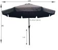 10ft Patio Umbrella Market Table Round Umbrella Outdoor Garden Umbrellas with Crank and Push Button Tilt for Pool Shade Outside RT