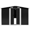 vidaXL Garden Shed 101.2"x228.3"x71.3" Metal Anthracite