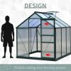 6' x 6' x 7' Polycarbonate Portable Walk-In Garden Greenhouse