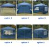 3 x 3m Two Doors & Two Windows Practical Waterproof Right-Angle Folding Tent Blue