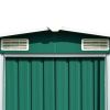 vidaXL Garden Shed 101.2" x 192.5" x 71.3" Metal Green