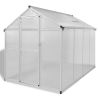 vidaXL Reinforced Aluminum Greenhouse with Base Frame 49.5ftÂ¬â‰¤