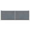 vidaXL Garden Raised Bed Galvanized Steel 94.5"x15.7"x30.3" Gray