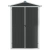 vidaXL Garden Shed Anthracite 42.3"x18.1"x72" Galvanized Steel