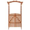 vidaXL Pergola with Gate 45.7"x15.7"x80.3" Solid Firwood