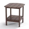 Outdoor Side Table for Adirondack Chairs;  All-Weather Resistant Humidity-Proof Waterproof Stain-Proof Accent Tables;  Backyard Deck Porch Beach Pool