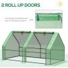 Portable Tunnel Greenhouse Outdoor Garden Mini with Large Zipper Doors & Water/UV PE Cover 6' x 3' x 3'