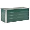 vidaXL Garden Raised Bed Galvanized Steel 39.4"x15.7"x17.7" Green