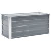 vidaXL Garden Raised Bed Galvanized Steel 39.4"x15.7"x17.7" Gray