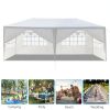 10'x20' Outdoor Party Tent with 6 Removable Sidewalls; Waterproof Canopy Patio Wedding Gazebo; White