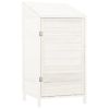 vidaXL Garden Shed White 21.7"x20.5"x44.1" Solid Wood Fir