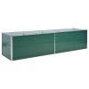 vidaXL Garden Raised Bed Galvanized Steel 126"x31.5"x31.3" Green