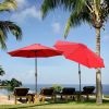 Patio Outdoor Market Umbrella with Aluminum Auto Tilt and Crank