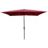 6 x 9ft Patio Umbrella Outdoor Waterproof Umbrella with Crank and Push Button Tilt without flap for Garden Backyard Pool Swimming Pool Market