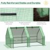 Portable Tunnel Greenhouse Outdoor Garden Mini with Large Zipper Doors & Water/UV PE Cover 6' x 3' x 3'