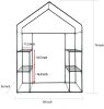 Outdoor 56&quot; W x 56&quot; D x 76&quot H Green House Walk-in Plant Gardening Greenhouse With 2 Tiers 8 Shelves(Transparent Cover)