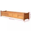 vidaXL Garden Raised Bed Acacia Wood 59"x11.8"x9.8"