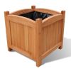 Wooden Raised Bed 11.8" x 11.8" x 11.8" Set of 2