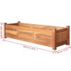 vidaXL Garden Raised Bed Acacia Wood 39.4"x11.8"x9.8"