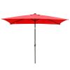 10x6.5ft Aluminum Patio Umbrella w/ 20 LEDs Red