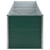 vidaXL Garden Raised Bed Galvanized Steel 126"x31.5"x31.3" Green