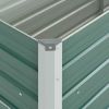 vidaXL Garden Raised Bed Galvanized Steel 39.4"x15.7"x17.7" Green