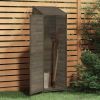 vidaXL Garden Shed Anthracite 21.7"x20.5"x68.7" Solid Wood Fir